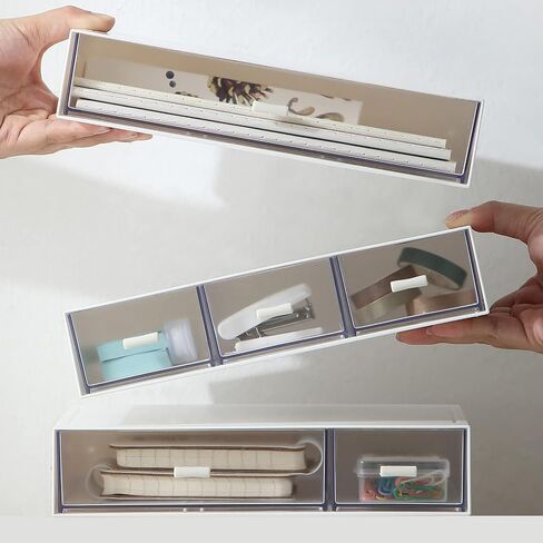 Desk Organizer with 6 Drawers, Makeup Organizer, Plastic Cosmetic Organizer, Bathroom Organization Boxes, Desktop Storage Box(White) in Saudi Arabia