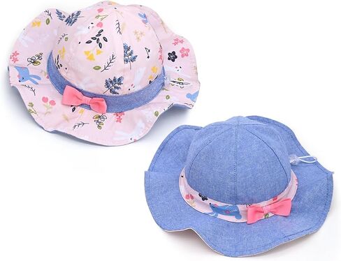 2 Pack Baby Sun Hat for Boys and Girls,Toddler Kids Summer Wide Brim Hats for Outdoor Outdoor Anti-UV in Saudi Arabia