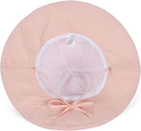 Baby Toddler Girls Wide Brim Sun Hats UPF 50+ Sun Protection Cute Floral Summer Beach Outdoor Strap Bucket Hat in Saudi Arabia