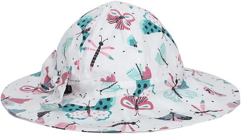 Baby Toddler Girls Wide Brim Sun Hats UPF 50+ Sun Protection Cute Floral Summer Beach Outdoor Strap Bucket Hat in Saudi Arabia