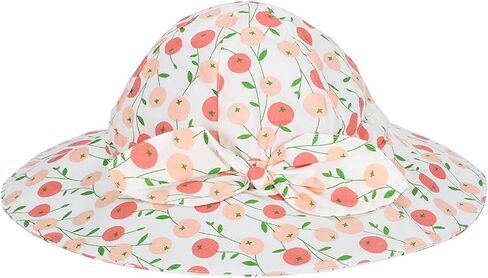 Baby Toddler Girls Wide Brim Sun Hats UPF 50+ Sun Protection Cute Floral Summer Beach Outdoor Strap Bucket Hat in Saudi Arabia