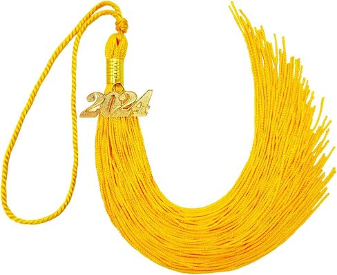2024 Graduation Tassel, Royal Blue and White Tassel for Graduation Cap with 2024 Year Gold Charm for Graduation Ceremony Tassel Accessories in Kuwait