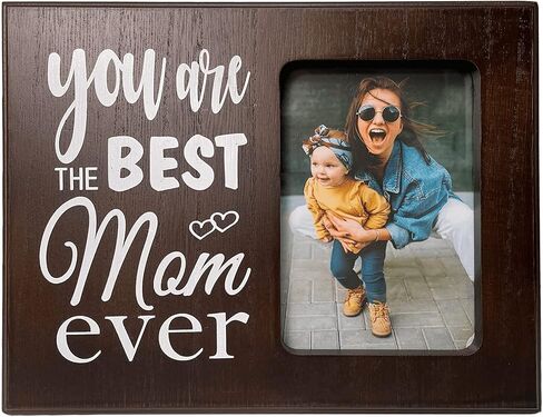Ylu Yni Anniversary Wedding Engagement Gifts for Women, Wooden Picture Frame for 4x6 Inch Photo, Brown Home Decor, for Couples, Boyfriend, Girlfriend, Unique Birthday Gifts for Her/Him in Saudi Arabia