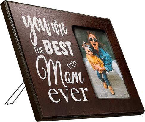 Ylu Yni Anniversary Wedding Engagement Gifts for Women, Wooden Picture Frame for 4x6 Inch Photo, Brown Home Decor, for Couples, Boyfriend, Girlfriend, Unique Birthday Gifts for Her/Him in Saudi Arabia