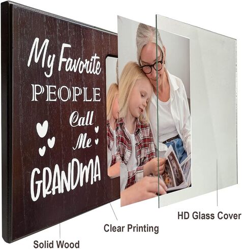 Ylu Yni Anniversary Wedding Engagement Gifts for Women, Wooden Picture Frame for 4x6 Inch Photo, Brown Home Decor, for Couples, Boyfriend, Girlfriend, Unique Birthday Gifts for Her/Him in Saudi Arabia