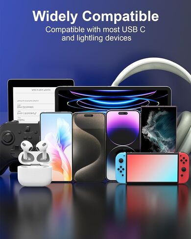 ZBF 100W USB C Magnetic Charging Cable, 2 in 1 Charger Cable for Type C(3 Pack, 4/6.6/6.6FT) 480Mbps Data Transfer, 5A Fast Charging for Phone 17 16 15,14,13 Pro Max, MacBook Pro,Pad,Galaxy S22,Pixel in Kuwait