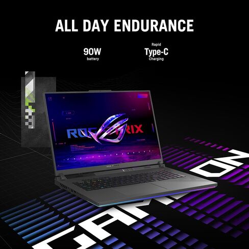 ASUS ROG Strix G16 (2023) كمبيوتر محمول للألعاب، 16 بوصة 16:10 QHD 240 هرتز، GeForce RTX 4060، Intel Core i9-13980HX، 16 جيجابايت DDR5، 1 تيرابايت PCIe SSD، Wi-Fi 6E، Windows 11، G614JV-ES94 in Saudi Arabia