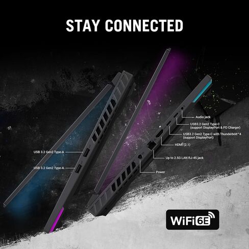 ASUS ROG Strix G16 (2023) كمبيوتر محمول للألعاب، 16 بوصة 16:10 QHD 240 هرتز، GeForce RTX 4060، Intel Core i9-13980HX، 16 جيجابايت DDR5، 1 تيرابايت PCIe SSD، Wi-Fi 6E، Windows 11، G614JV-ES94 in Saudi Arabia