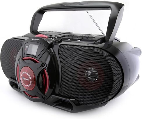 Emerson EPB-3002 بلوتوث محمول، مشغل MP3/CD AM/FM راديو كاسيت/مسجل مع مضخم صوت ومدخل USB Boombox in Saudi Arabia