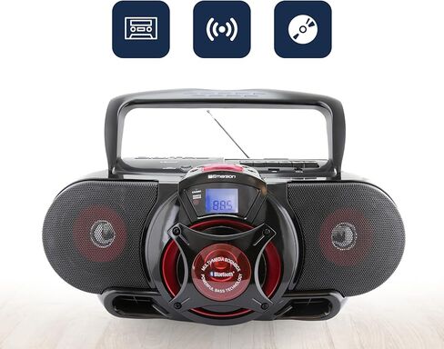Emerson EPB-3002 بلوتوث محمول، مشغل MP3/CD AM/FM راديو كاسيت/مسجل مع مضخم صوت ومدخل USB Boombox in Saudi Arabia