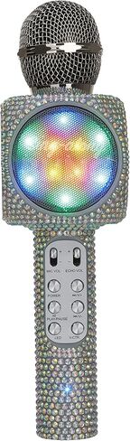 حزمة Wireless Express Bling - صندوق Boombox صغير LED مع راديو وبلوتوث - ميكروفون كاريوكي وسماعات فوق الأذن مع بلوتوث - حزمة سماعات ميكروفون الراديو in Kuwait