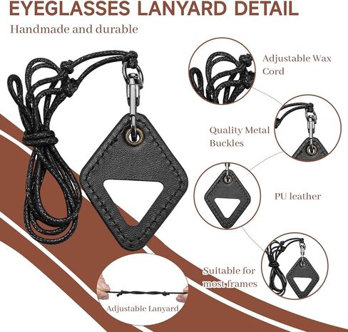 بوفوند قطعتان من حزام النظارات للرجال، أشرطة حامل النظارات، حامل نظارات العين حول الرقبة، حبل للنظارات للرجال in Kuwait