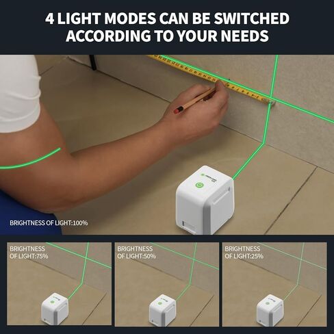 مستوى الليزر عبر خط Firecore، 4 أوضاع نبض يدوية لضبط السطوع، مستوى ليزر ذاتي التسوية ذاتي الشعاع الأخضر لمشاريع تسوية الصور المعلقة في الأماكن المغلقة، تتضمن البطارية وحقيبة حمل in Kuwait