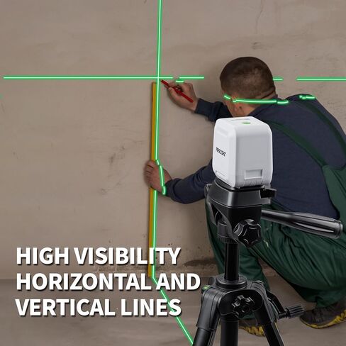 مستوى الليزر عبر خط Firecore، 4 أوضاع نبض يدوية لضبط السطوع، مستوى ليزر ذاتي التسوية ذاتي الشعاع الأخضر لمشاريع تسوية الصور المعلقة في الأماكن المغلقة، تتضمن البطارية وحقيبة حمل in Kuwait