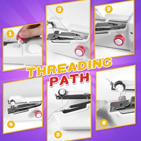35 قطعة من الملحقات المحمولة لآلة الخياطة المحمولة، ماكينة خياطة يدوية كهربائية أوتوماتيكية للاستخدام المنزلي، الأقمشة، الملابس، المنزل، السفر، تعمل بالبطارية، ماكينة خياطة صغيرة سهلة الاستخدام للمبتدئين in Kuwait