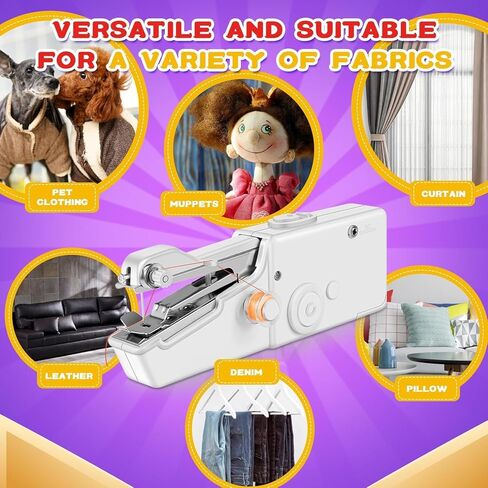 35 قطعة من الملحقات المحمولة لآلة الخياطة المحمولة، ماكينة خياطة يدوية كهربائية أوتوماتيكية للاستخدام المنزلي، الأقمشة، الملابس، المنزل، السفر، تعمل بالبطارية، ماكينة خياطة صغيرة سهلة الاستخدام للمبتدئين in Kuwait