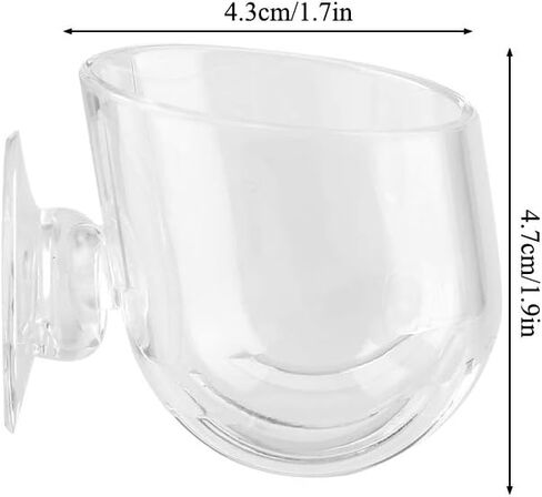 Aquarium Cone Red Worm Feeder, Transparent Acrylic Fish Tank Brine Shrimp Feeder Red Worm Feeding Container Holder with Suction Cups in Saudi Arabia