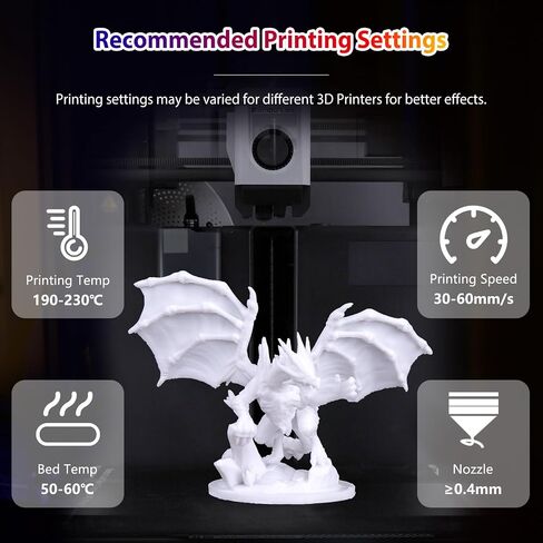 Dikale PLA+ 3D Printer Filament 1.75mm No Tangle, Neatly Wound Filament Net Weight 250g Spool, PLA Pro Plus, White in Saudi Arabia
