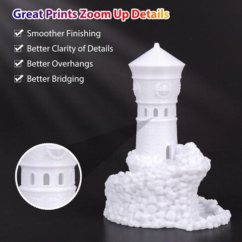 Dikale PLA+ 3D Printer Filament 1.75mm No Tangle, Neatly Wound Filament Net Weight 250g Spool, PLA Pro Plus, White in Saudi Arabia