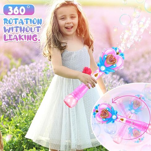 Beria Toys for Girls: Princess Toy Bubble Wand, Birthday Gifts for 3 4 5 6 7 8 Years Old Girl, Bubbles Machine Fairy Wands for Kids Light Up with Bubble Solution, Toddler Girl Toys Age 4-5 in Saudi Arabia