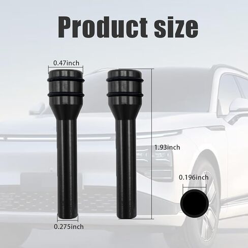 Crynod 4 PCS Car Door Lock Knobs, 0.4In x 1.9In Metal Vehicle Control Post Pins Replacements, Universal Automobile Interior Door Lock Knob Accessories for Cars Trucks SUVs Vans (Black) in Saudi Arabia
