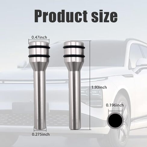 Crynod 4 PCS Car Door Lock Knobs, 0.4In x 1.9In Metal Vehicle Control Post Pins Replacements, Universal Automobile Interior Door Lock Knob Accessories for Cars Trucks SUVs Vans (Black) in Saudi Arabia