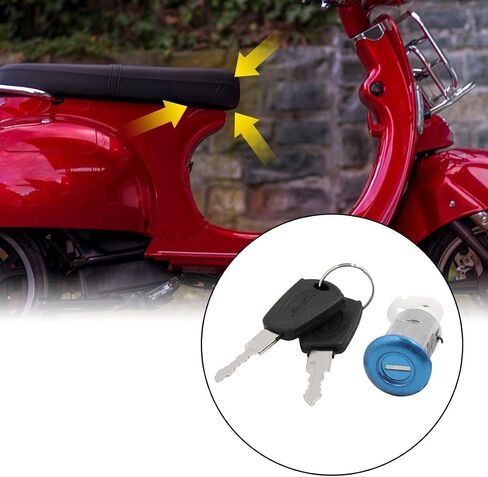 uxcell Cylinder Security Sitting Seat Lock with 2 Keys Set for Motorcycle Scooter in Saudi Arabia