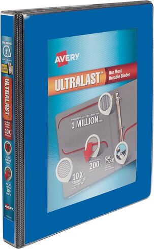3 مجلدات حلقية من Avery Ultralast، حلقات مائلة 2.54 سم، متنوعة (2 أسود، 2 أزرق، 1 أحمر، 1 أبيض)، 6 مجلدات (79728) in Saudi Arabia