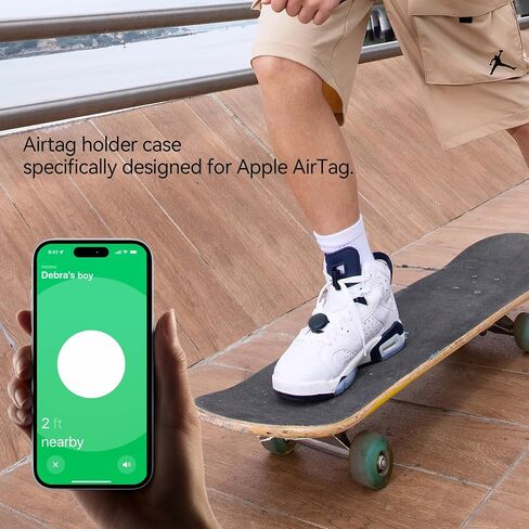 PZOZ (قطعتان) حامل Apple AirTag لطيف لأربطة الحذاء للأطفال، حافظة تتبع نظام تحديد المواقع العالمي (GPS) من السيليكون المخفي، يتم ربطها بأحذية الأطفال وحلقات، ملحقات جهاز التتبع للصبي والفتاة (أزرق) in Kuwait