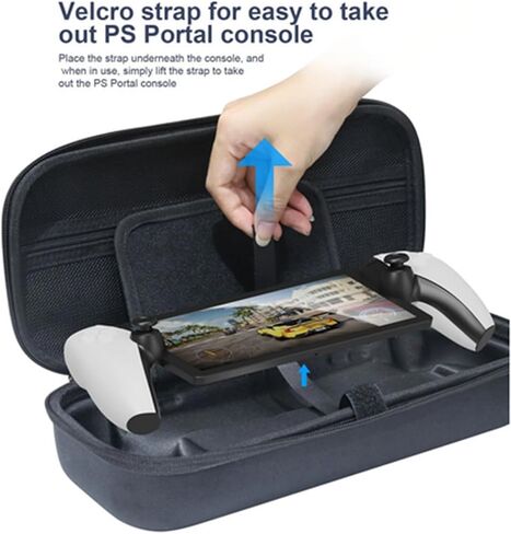 حقيبة حمل بوابة JOYSOG PS5 لجهاز Playstation Portal Remote Player حقيبة تخزين وحدة التحكم المحمولة وواقي شاشة محمول، أسود، حقيبة يد فقط، منظم حقيبة in Saudi Arabia