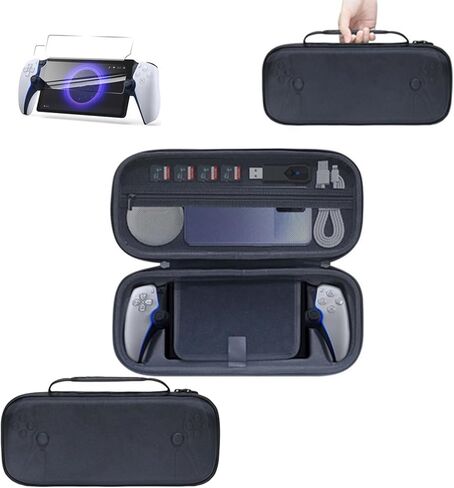 حقيبة حمل بوابة JOYSOG PS5 لجهاز Playstation Portal Remote Player حقيبة تخزين وحدة التحكم المحمولة وواقي شاشة محمول، أسود، حقيبة يد فقط، منظم حقيبة in Saudi Arabia
