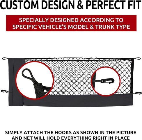 Envelope Style Trunk Mesh Cargo Net For Chevrolet Tahoe LS LT RST 2021-2024 - Car Accessories - Premium Trunk Organizers and Storage - Cargo Net for SUV - Vehicle Carrier Organizer for Chevrolet Tahoe in Saudi Arabia