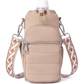 Water Bottle Bag 40 oz Crossbody Holder for Walking Hiking Insulated Carrier Purse with Adjustable Strap in Saudi Arabia