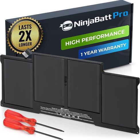 NinjaBatt بطارية بديلة A1618 A1398 لجهاز Apple MacBook Pro Retina 15 بوصة [منتصف عام 2015 فقط] - تدوم طويلاً [11.36 فولت/99.5 وات في الساعة] in Kuwait