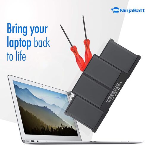 NinjaBatt بطارية بديلة A1618 A1398 لجهاز Apple MacBook Pro Retina 15 بوصة [منتصف عام 2015 فقط] - تدوم طويلاً [11.36 فولت/99.5 وات في الساعة] in Kuwait