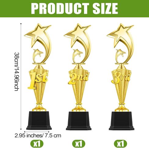 6 PCS 1st 2rd Place Trophy جائزة الكأس البلاستيكية في المركز الأول لبطولة الرياضة كأس جائزة مضحكة لمسابقات كرة القدم لكرة القدم حفل مكافأة in Saudi Arabia