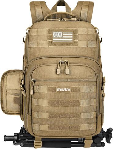 MOSISO Camera Backpack, DSLR/SLR/Mirrorless Tactical Camera Bag Case | Photography Bag with Laptop Compartment Compatible with Canon/Nikon/Sony, Black in Saudi Arabia