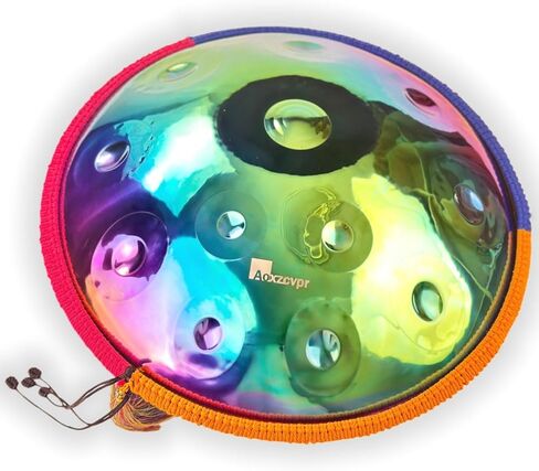 22 بوصة Handpan Drum-D Minor ، 440Hz Steel Cercussion أداة للتأمل والموسيقى (Purple ، 22in-9 Notes) in Kuwait