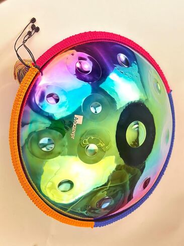 22 بوصة Handpan Drum-D Minor ، 440Hz Steel Cercussion أداة للتأمل والموسيقى (Purple ، 22in-9 Notes) in Kuwait