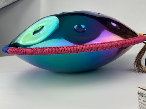 22 بوصة Handpan Drum-D Minor ، 440Hz Steel Cercussion أداة للتأمل والموسيقى (Purple ، 22in-9 Notes) in Kuwait