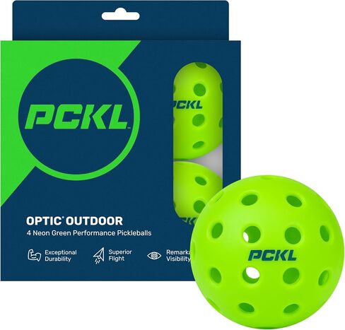 PCKL Optic Speed Pickleball Balls | Choose Indoor or Outdoor Pickleballs | USAPA Tournament Aproved | 4 Pack Crack-Resistant (Indoor Ice Blue) in Saudi Arabia
