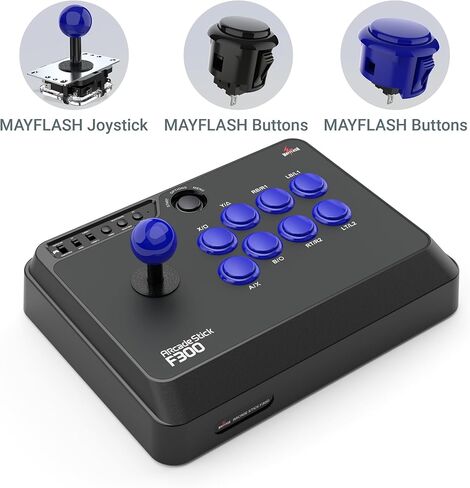 Mayflash F300 Arcade Fight Stick Joystick for Switch, Xbox Series X, PS4,PS3, Xbox One, Xbox 360, macOS, Windows, Steam Deck, NeoGeo mini, NeoGeo Arcade Stick Pro in Kuwait