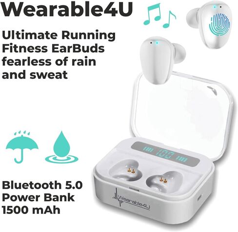 مكبر صوت Bushnell Wingman View Golf GPS Bluetooth مع سماعات أذن Wearable4U Ultimate Black وحزمة شواحن الحائط والسيارة in Saudi Arabia