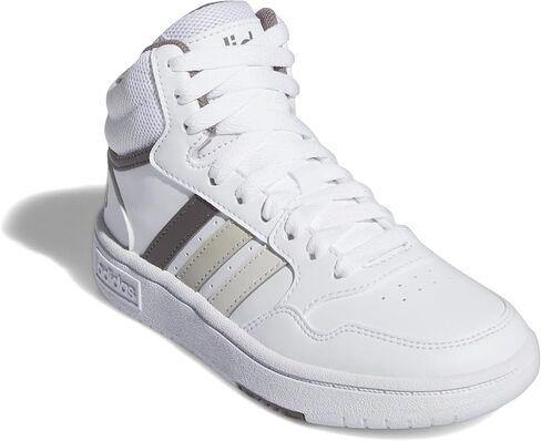 adidas Originals Hoops 3.0 Mid Sneaker, Black/Pink Fusion/White, 7 US Unisex Big Kid in Kuwait