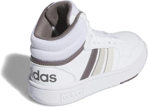 adidas Originals Hoops 3.0 Mid Sneaker, Black/Pink Fusion/White, 7 US Unisex Big Kid in Kuwait