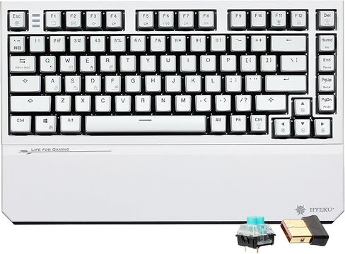Hexgears E4 Pro Wireless Mechanical Keyboard with Kailh Switch Bluetooth/2.4G/Wired 99 Keys Full Size Hot Swappable RGB Backit Rechargeable Battery Gaming Keyboard for Mac Windows in Saudi Arabia