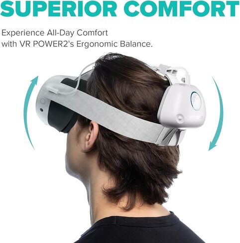 Rebuff Reality VR Power 2 - VR Headsets Battery Pack Compatible with Oculus Quest 2, 10,000mAh Extended 8 Hrs of Playtime and Lightweight Design, Counter Balance with Improved Comfort in Kuwait