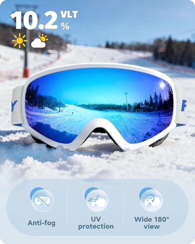 findway Kids Ski Goggles, Kids Snow Snowboard Goggles for Boys Girls Youth OTG in Kuwait