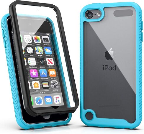 حافظة iPod Touch 7، حافظة iPod Touch 6، حافظة SLMY Armor مقاومة للصدمات مع واقي شاشة مدمج، غطاء متين هجين مقاوم للصدمات شديد التحمل لجهاز Apple iPod Touch 5/6/7th Generation (ذهبي وردي لامع) in Saudi Arabia