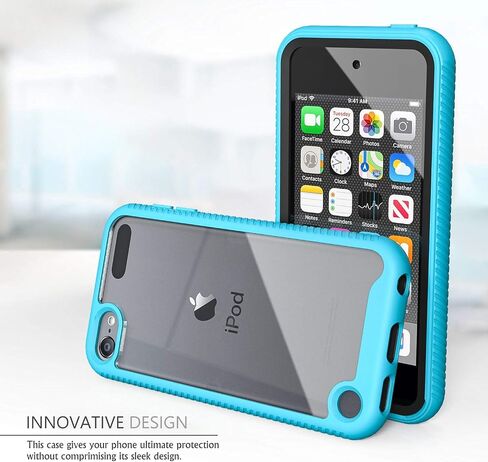 حافظة iPod Touch 7، حافظة iPod Touch 6، حافظة SLMY Armor مقاومة للصدمات مع واقي شاشة مدمج، غطاء متين هجين مقاوم للصدمات شديد التحمل لجهاز Apple iPod Touch 5/6/7th Generation (ذهبي وردي لامع) in Saudi Arabia